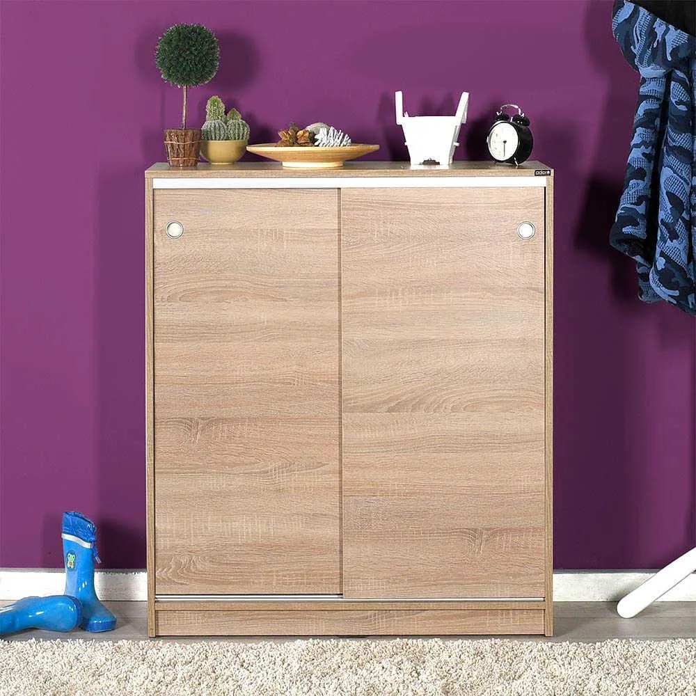 Comoda Multifunctionala Adore Diamond, 2 usi glisante, 5 rafturi,  91 x 105 x 37 cm