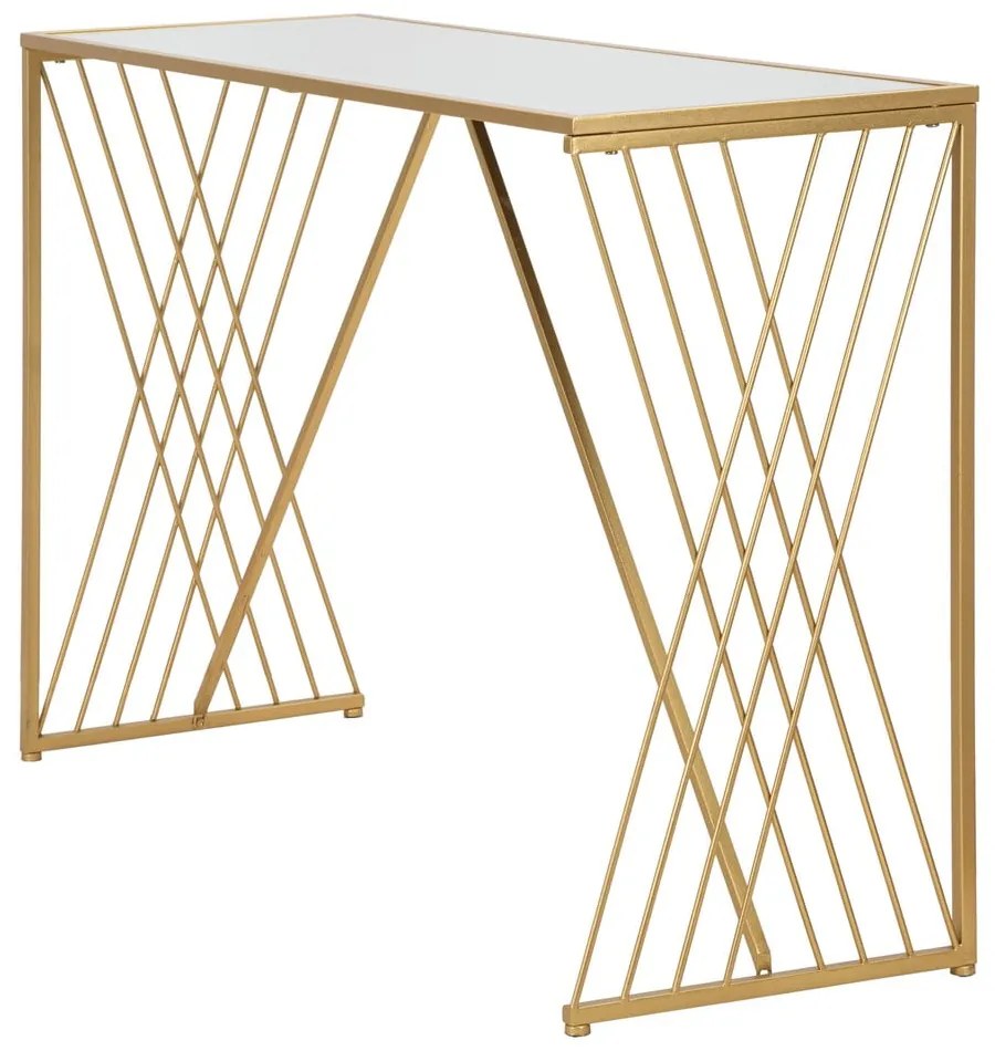 Masă consolă aurie 40x120 cm Easy – Mauro Ferretti