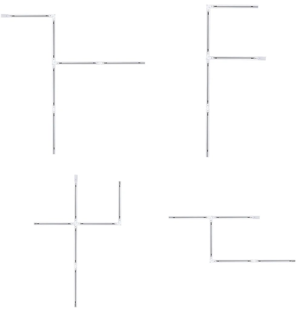 Sistem modern de iluminat pe șine cu 5 spoturi bej cu auriu monofazat - Iconic Kohua