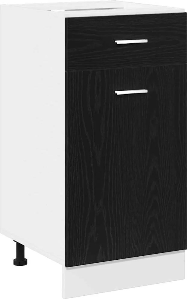 vidaXL Dulap suspendat Stejar Negru 40 x 46 x 81,5 cm Lemn compozit