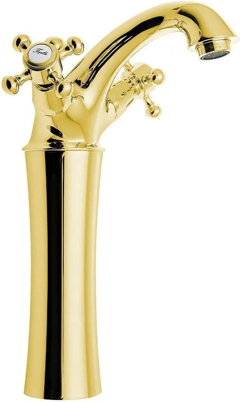 Baterie aurie pentru chiuvetă înaltă Antea – Sapho