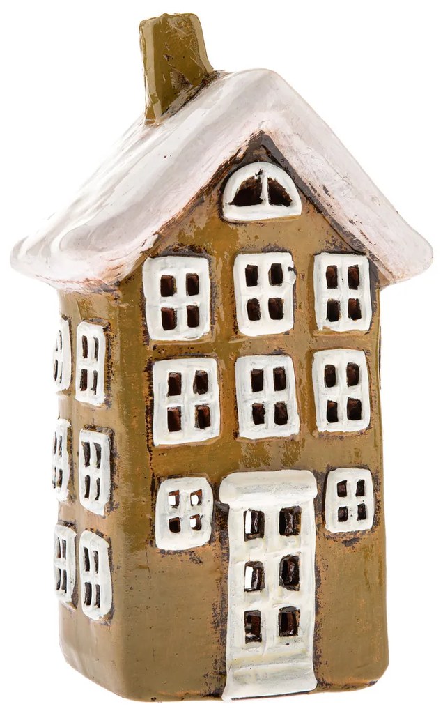 Sfeșnic ceramic pentru lumânări Căsuță, 20 cm, 20 CM