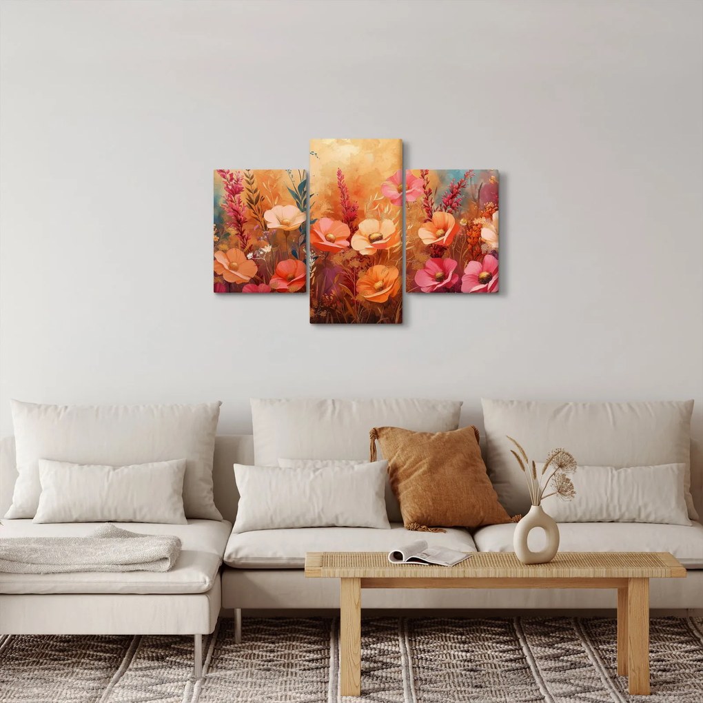Tablou - Flori de pajiște, pictură (90x60 cm)