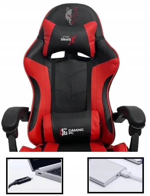 JAKS SCAUN GAMING REGLABIL ECO PIELE ROZ FG-02