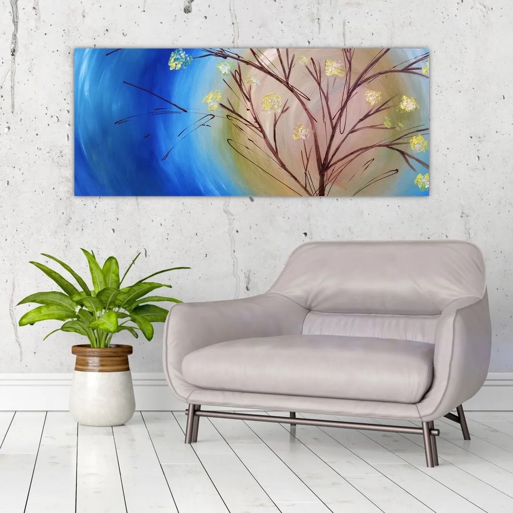 Tablou - Copac în fața soarelui (120x50 cm)