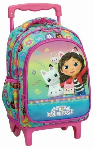Gabby&#039;s Dollhouse Color Fade rucsac de grădiniță cu roți, geantă 30 cm
