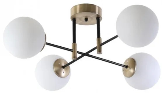 Lustra 4 Becuri Full Moon , Soclu E27, Max. 60W, Culoare Alb