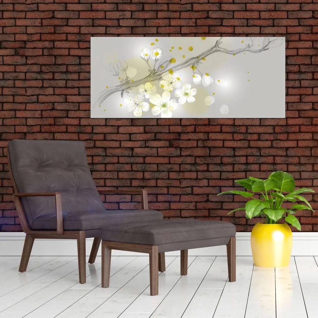 Tablou - Crenguțe înflorite (120x50 cm)