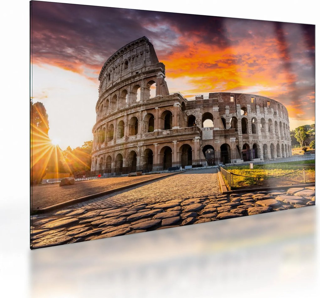 Tablou pe sticlă - Coloseum din Roma (70x50 cm)