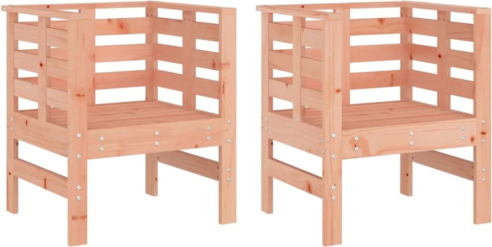 vidaXL Scaune de grădină, 2 buc., 61,5x53x71 cm, lemn masiv douglas
