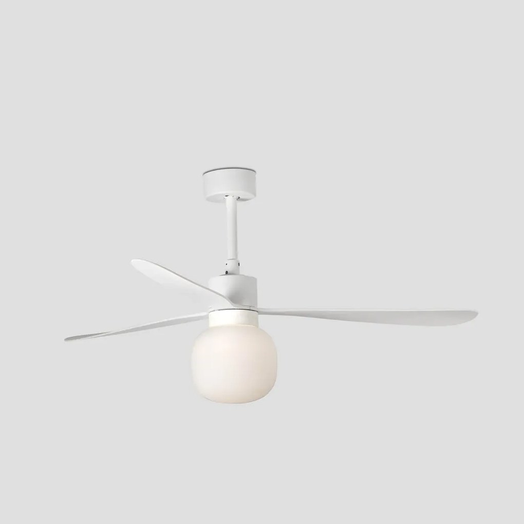 Lustra cu Ventilator si telecomanda AMELIA L BALL LED alb