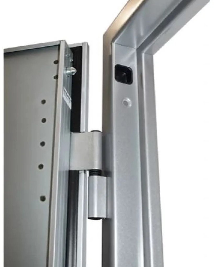 Usa metalica de intrare in apartament antiefractie RC3 - Dierre SPARTA 8 + Contratoc DR, Usa Gri Antracit + Toc Negru