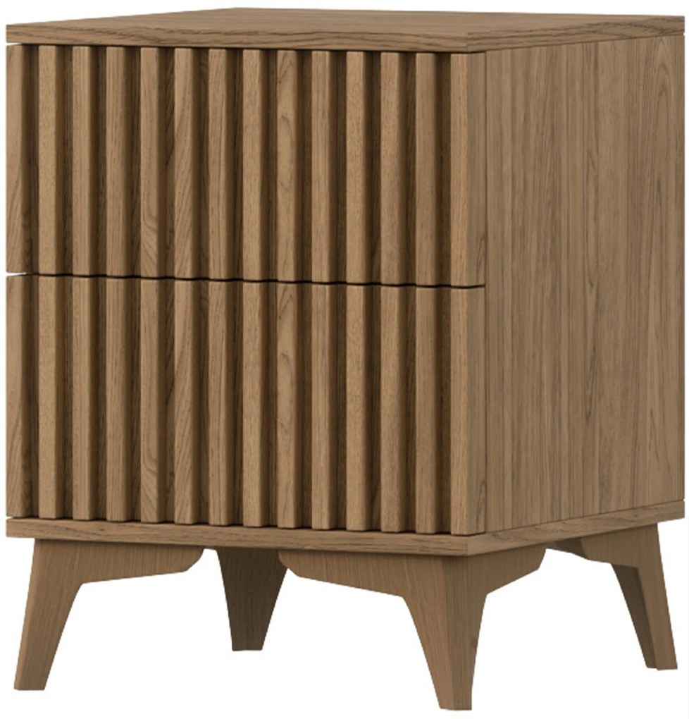 OFERTA Noptiera ENTSIAN 40x40cm, stejar artizanat II. calitate