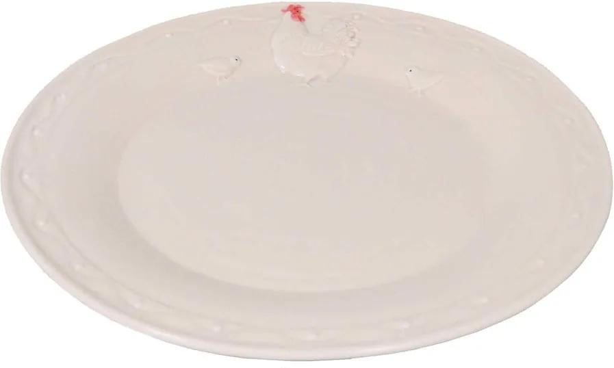 Farfurie din ceramică Antic Line Hen, ⌀ 25 cm, alb