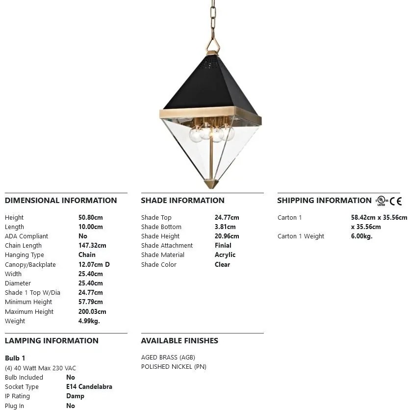 Pendul LUX design modern COLTRANE small, alama antichizata