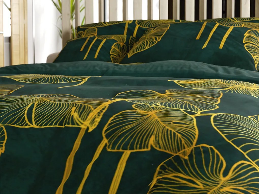Lenjerie cocolino VENECIA verde Dimensiune lenjerie de pat: 70 x 90 cm | 140 x 200 cm