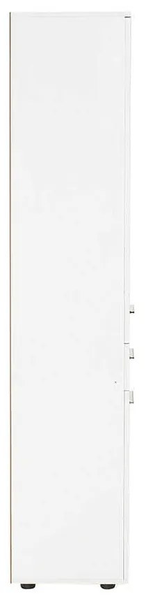 Dulap Baie cu cos de rufe Adore Diamond, usa reversibila, sertar, Alb Lucios, 52 x 38 x 187 cm