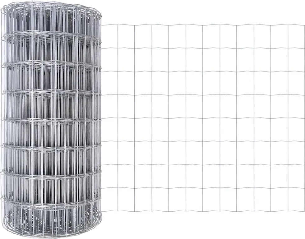 vidaXL Gard Euro 0,6 x 50 m Fier acoperit cu PVC