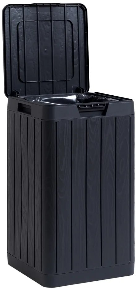 Cos plastic de gradina RIO GARDEN 80 L - grafit