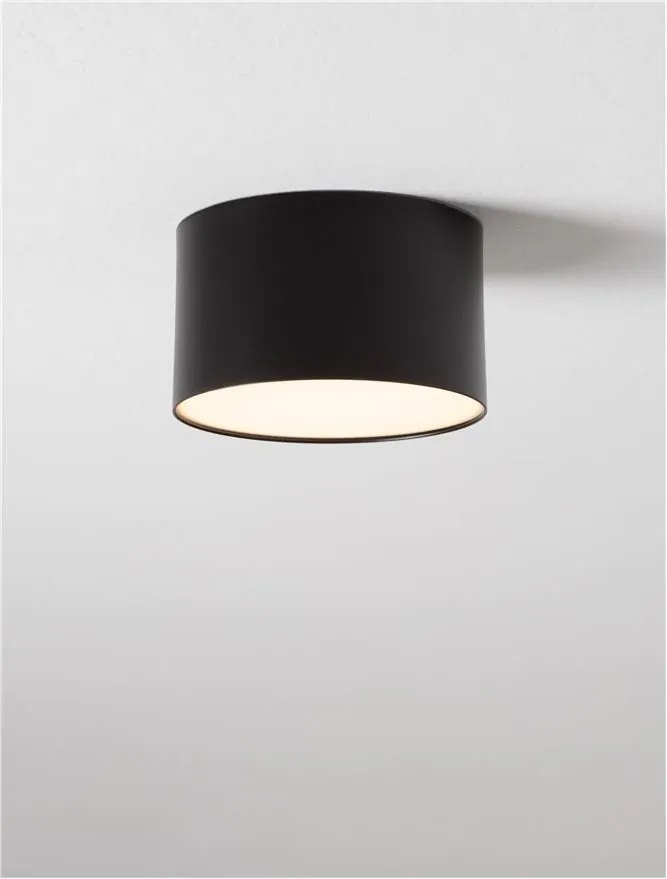 Spot aplicat, Plafoniera LED Luldo negru, 11cm