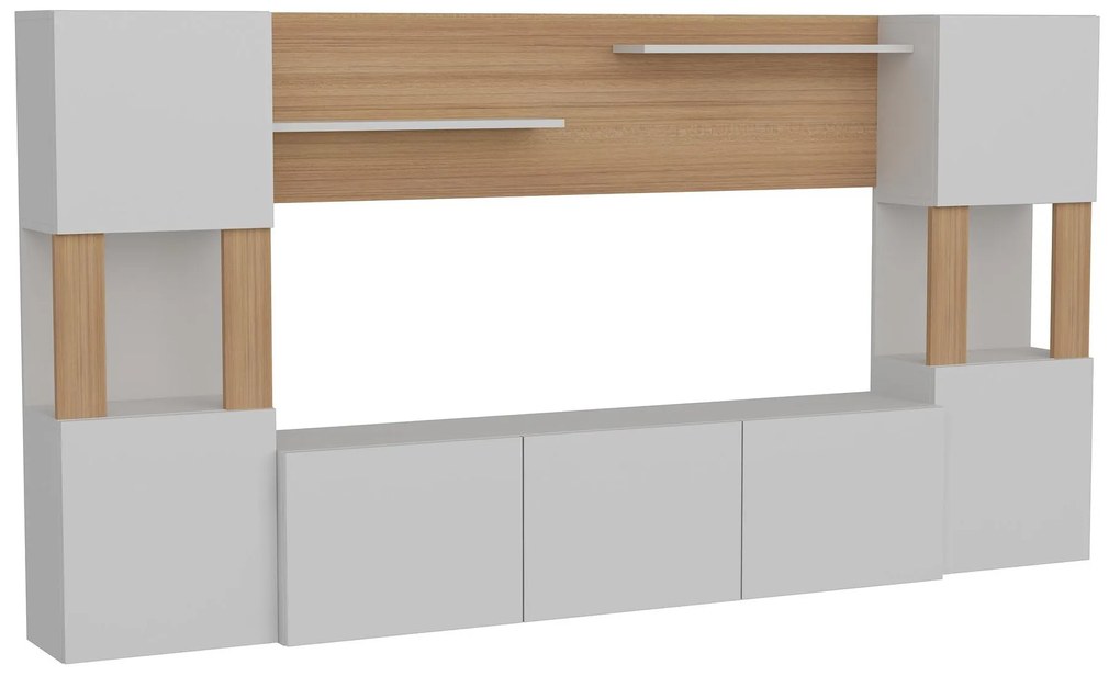 Mobilier living Loreena (Alb + teak) . 1102294