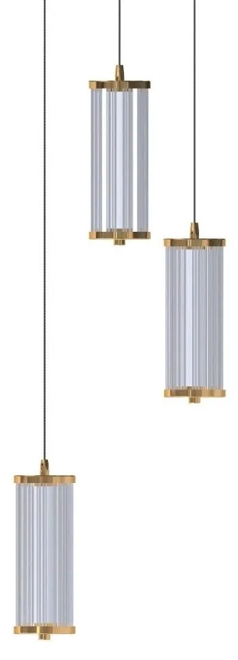 Lustra cu 3 pendule LED CCT si telecomanda Cally