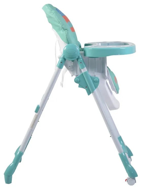 Scaun de masa premium pentru copii si bebe NOVOKIDS™ Kimchi Baby, 6 trepte de inaltime,Pliabil , Centura de siguranta 5 puncte, Spatar reglabil in 3