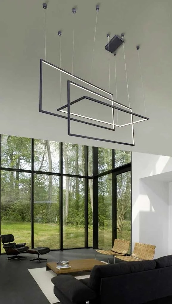 Lustra LED dimabila design modern Metric white