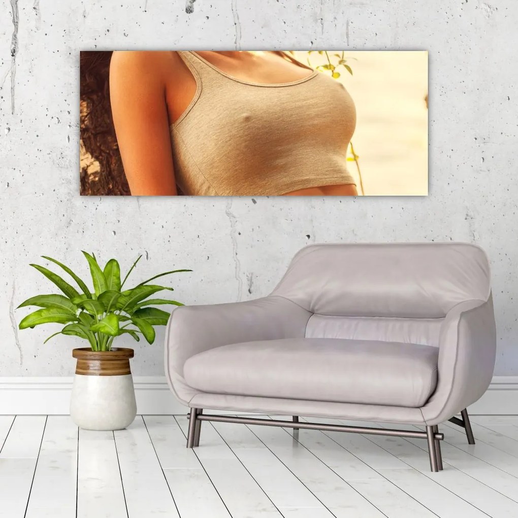 Tablou - Femeia lângă pom (120x50 cm)