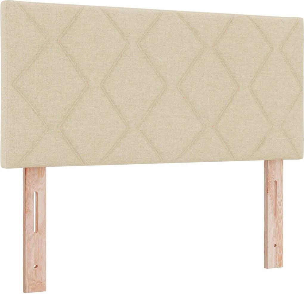 vidaXL Tăblie LED Crem 90 cm țesătură