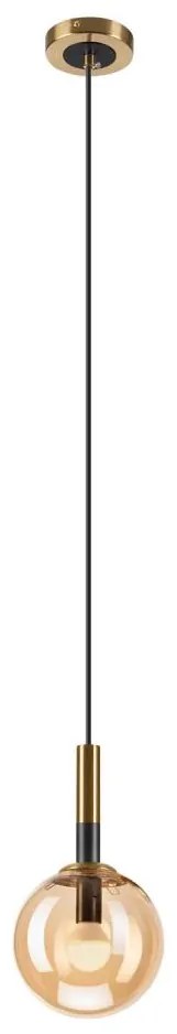 Lustră pe cablu ROLLO 1xE14/5W/230V auriu/bej fumuriu