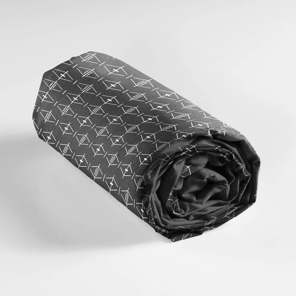 Cearceaf gri închis din bumbac cu elastic 90x190 cm Aristide – douceur d'intérieur