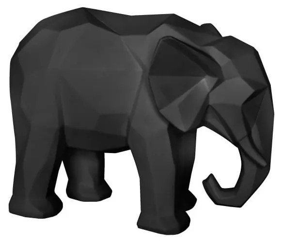 Statuetă PT LIVING Origami Elephant, negru mat