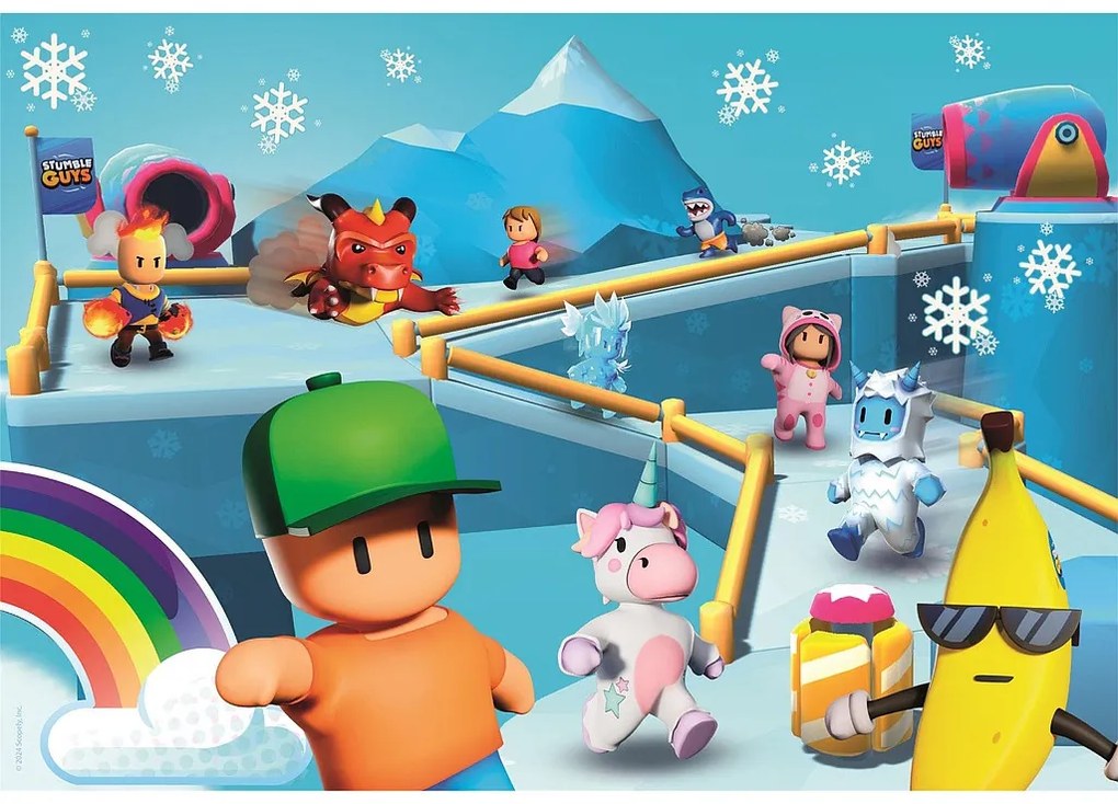 Stumble Guys Rainbow Puzzle Clementoni cu 180 de piese