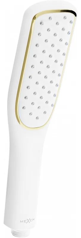 Mexen R-49 duș mână cu 1 funcție, alb/auriu - 79549-25