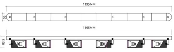 Spot NEO 6xGU10/8W/230V negru/auriu