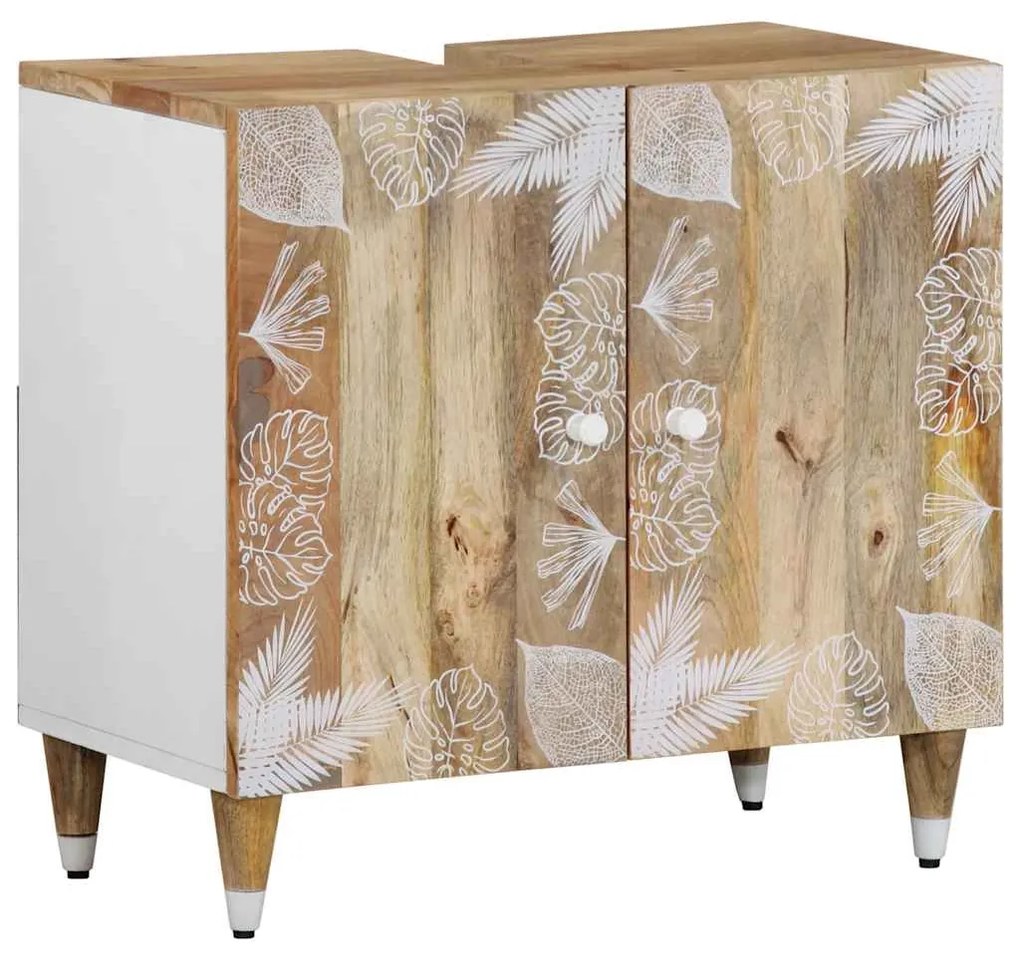 vidaXL Dulap pentru chiuveta de baie, 62x33x58 cm, lemn masiv de mango