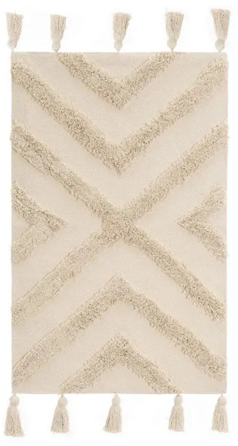 Covor crem lavabil din bumbac 50x80 cm – Casa Selección