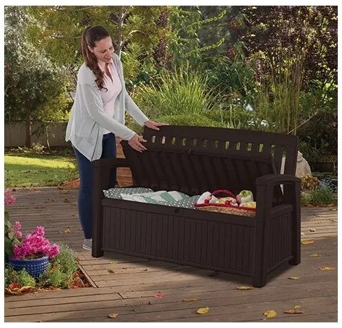 Bancă Patio Bench maro, 139 x 63,5 x 88 cm