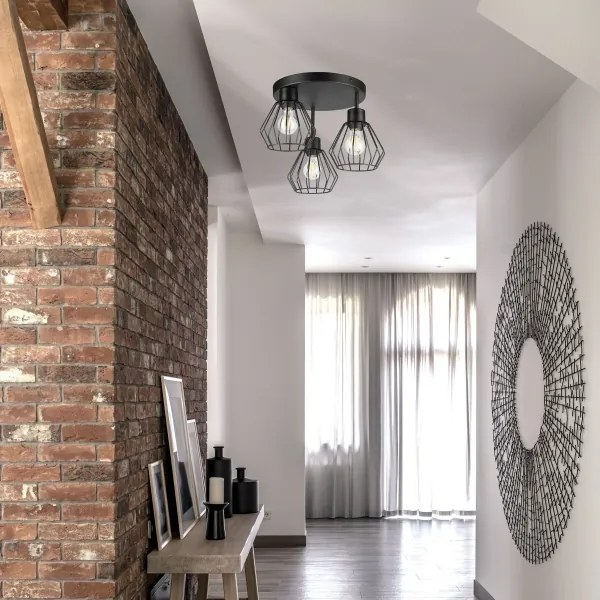 Lustră aplicată AUDREY 3xE27/60W/230V negru