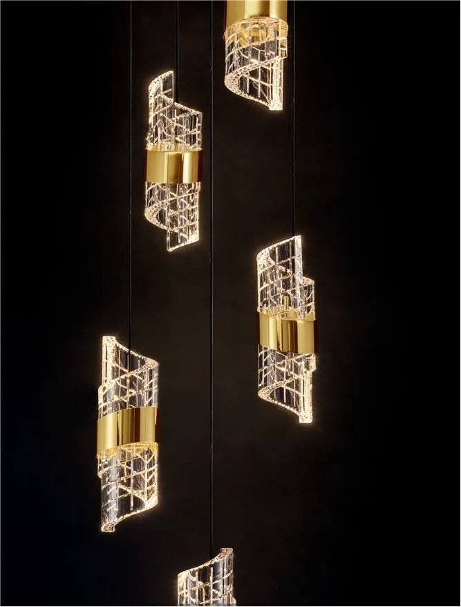 Lustra cu 5 pendule LED design modern Seneca