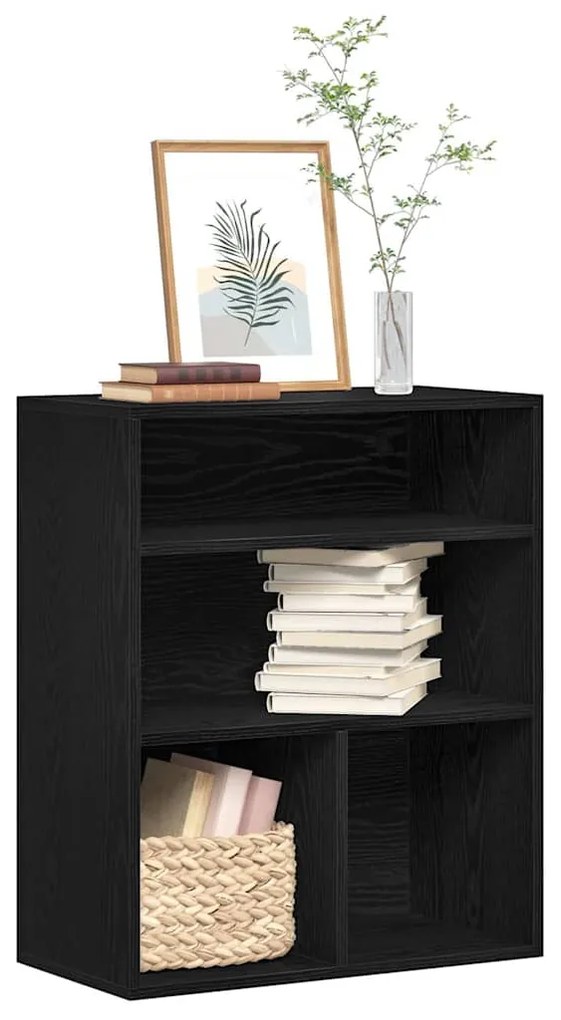 vidaXL Dulap cu cărți negru 60x30x71,5 cm lemn prelucrat