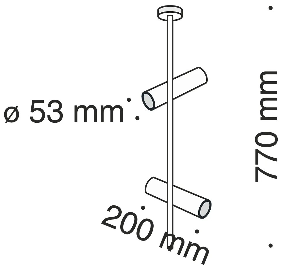 Lustra cu 2 spoturi directionabile Elti negru MY-C021CL-02B