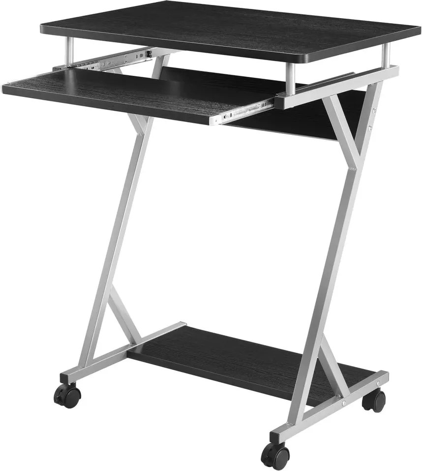Masa pentru calculator AACT-7901, 60 x 40 x 75 cm, PAL/otel sinterizat, negru