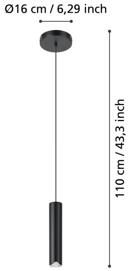 Lustră LED RGBW dimabilă pe cablu Eglo 901123 BALAMORTA-Z LED/3,7W/230V
