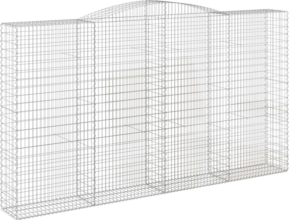 vidaXL Coș gabion arcuit 400x50x220/240 cm fier galvanizat