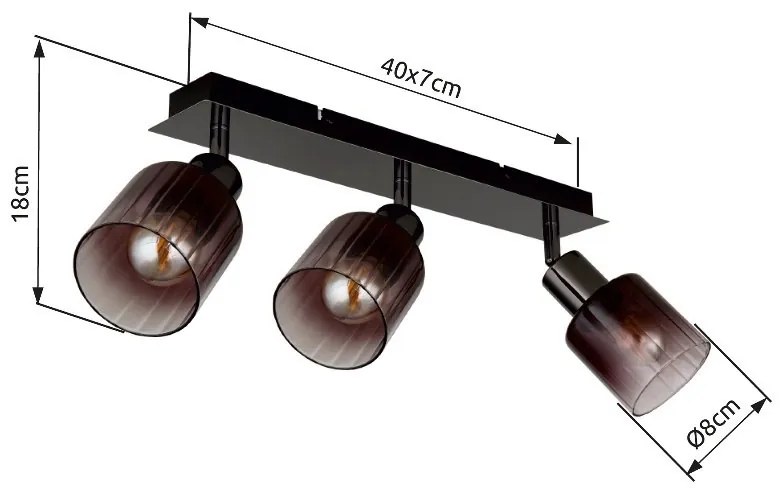 Plafoniera stil minimalist SATELLA 3L