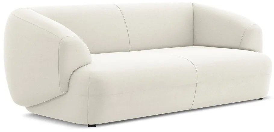 Canapea albă cu tapițerie din catifea 212 cm Moana – Makamii