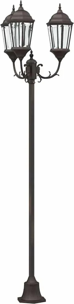 vidaXL Lumina de grădină Bronz 57 x 49 x 241 cm Aluminiu și sticlă