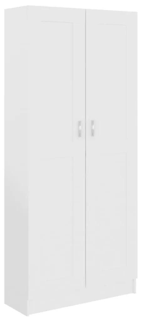 802732 vidaXL Bibliotecă, alb, 82,5 x 30,5 x 185,5 cm, PAL